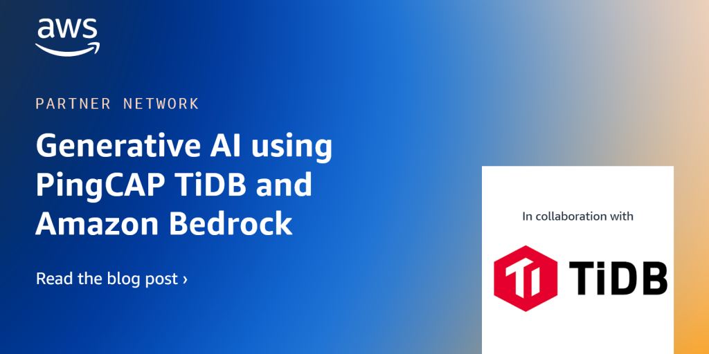 Generative AI using TiDB and Amazon Bedrock