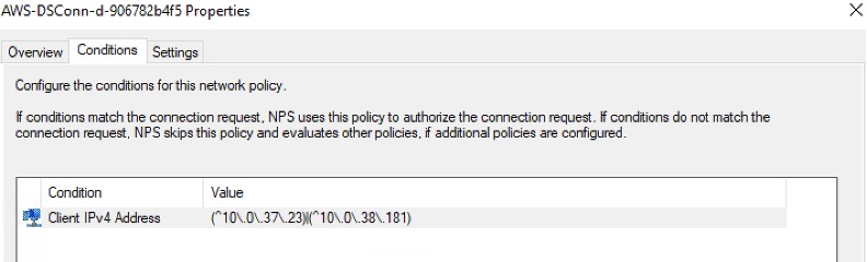 Figure 4 - Network request policy conditions