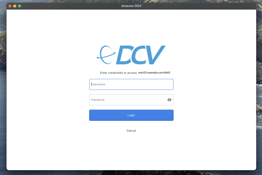 DCV Viewer prompting for user credentials to connect to DCV session