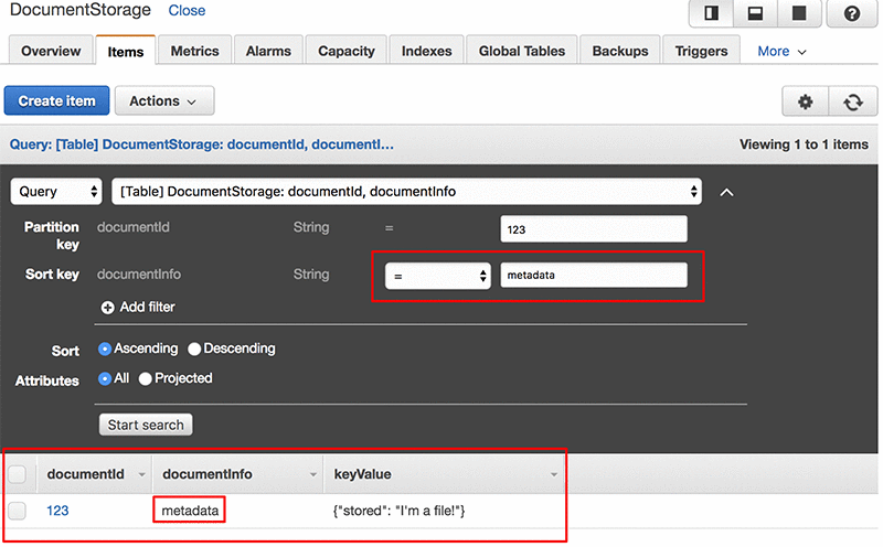 Issue a query using the = operator with the type of document information I need