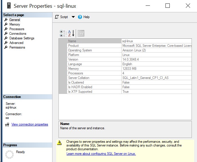 Amazon Linux 2 の SQL Server 2017 で Active Directory 認証を