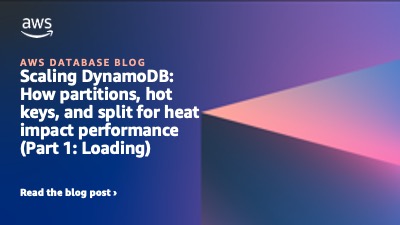 The general rule with Amazon DynamoDB is to choose a high cardinality partition key. But why; and what happens if you don’t? Inspired by a customer 