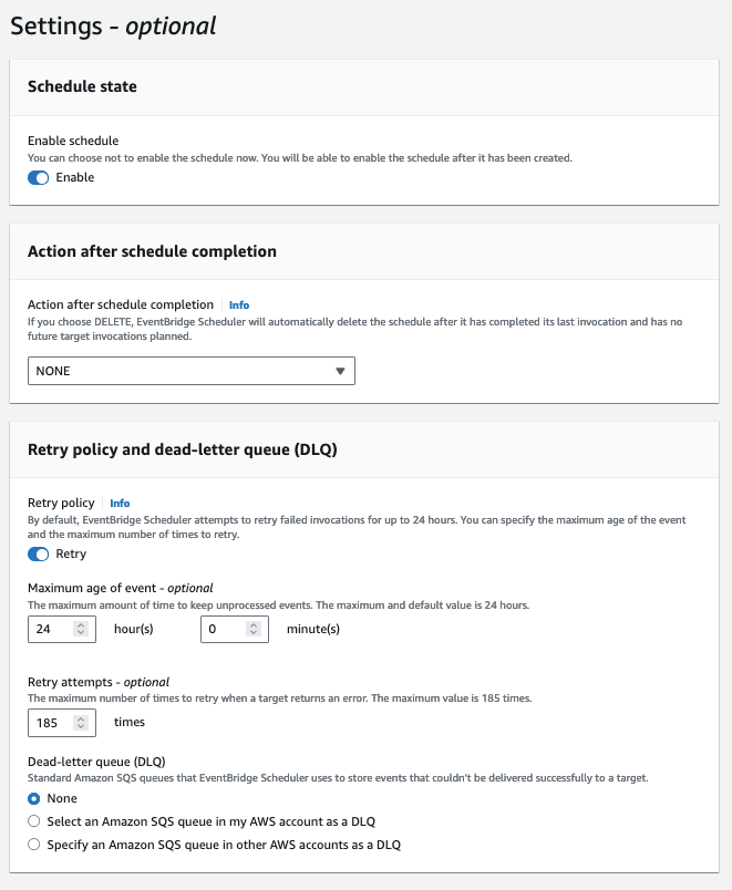 Scheduler Config