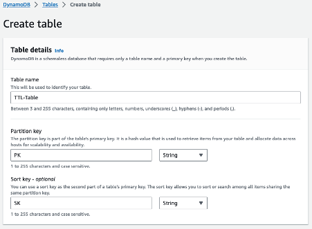 Create Table