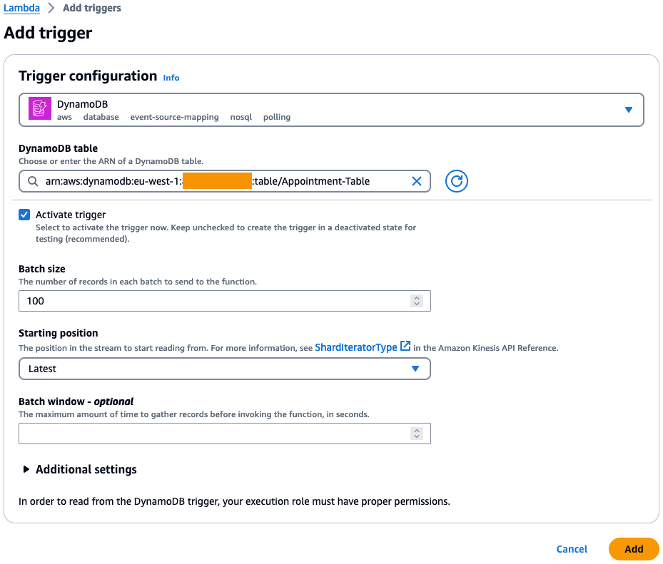 DynamoDB Trigger