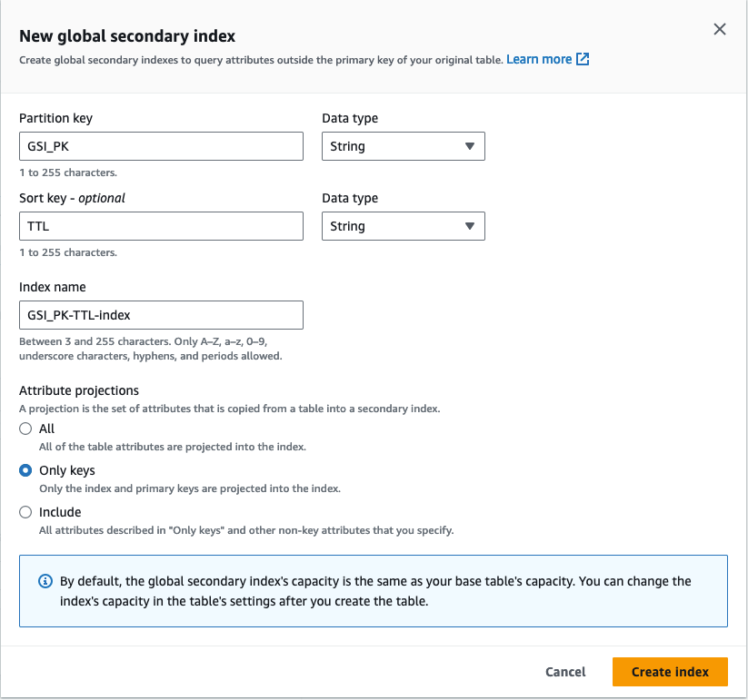 Create Index