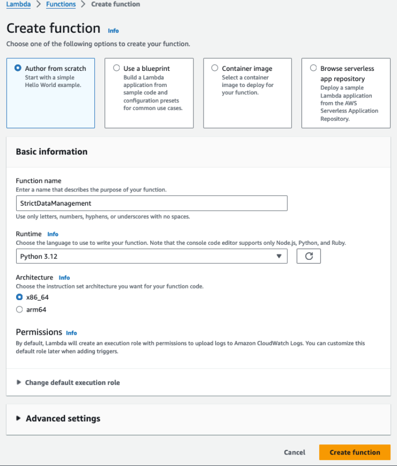 Create Function