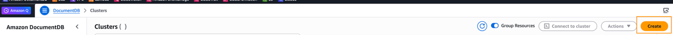 Create Amazon DocumentDB cluster