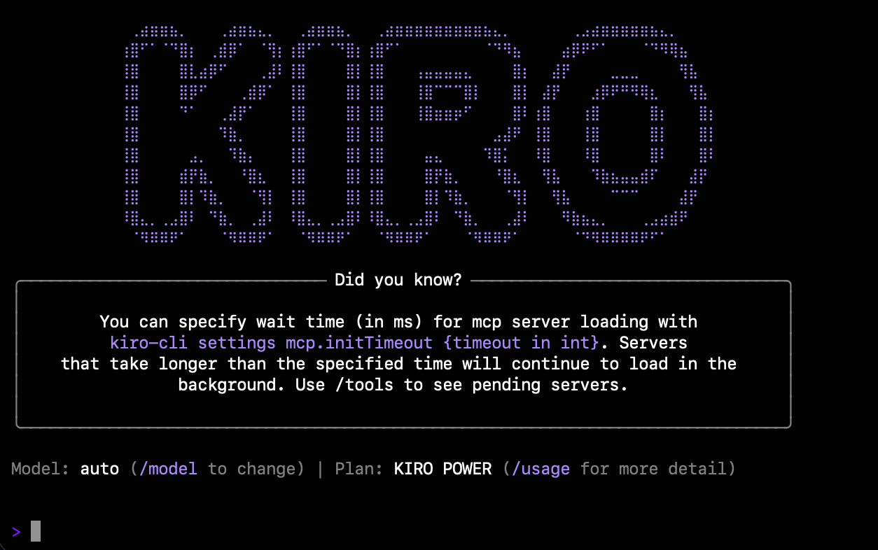 Kiro CLI session showing error log analysis for RDS instance mysql8032 with top 5 recurring errors and remediation steps