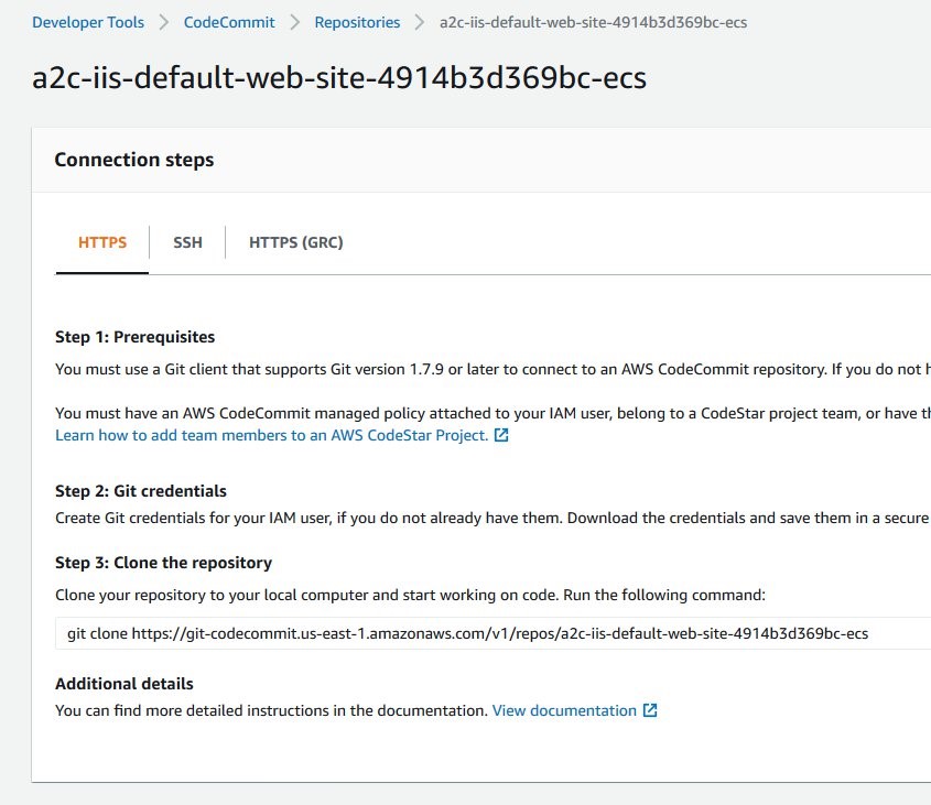 Connection steps for the AWS CodeCommit repository