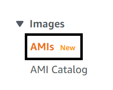 Figure 3. EC2 Console AMI Menu Option