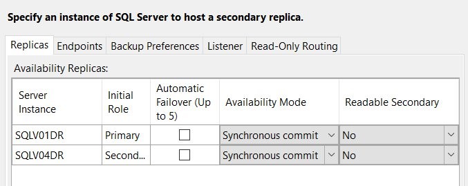 Figure 13 Add SQL Server replica