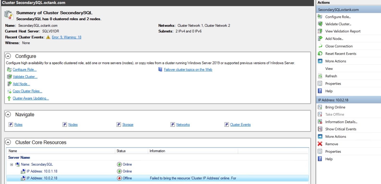 Figure 5 Validate Cluster setup