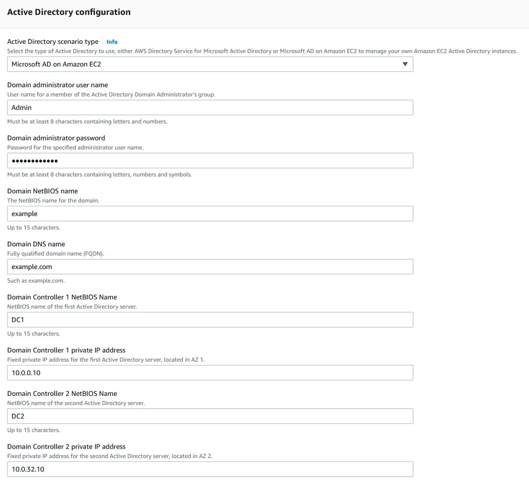 AWS Launch Wizard for IIS - Active Directory configuration section