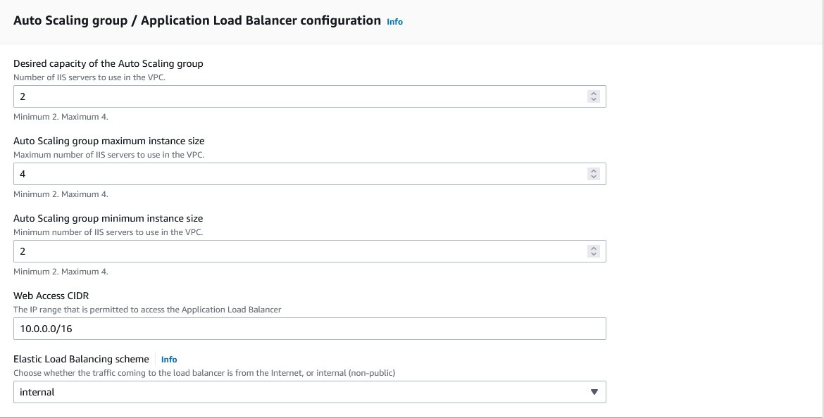 AWS Launch Wizard for IIS - Auto Scaling group and Application Load Balancer configuration.