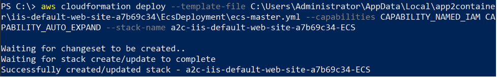 Figure 6.1: Deploy the ECS Stack to AWS – Worker Instance