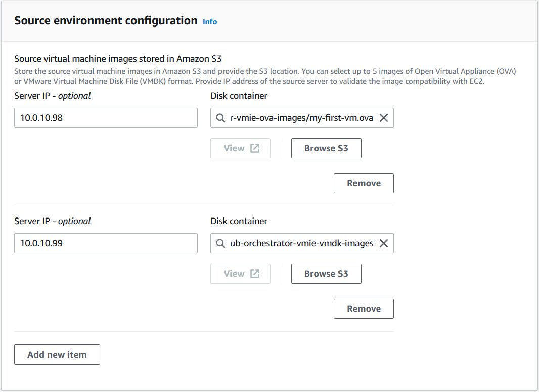 The source environment configuration for a new workflow.