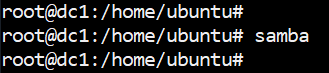 No expected output when starting Samba