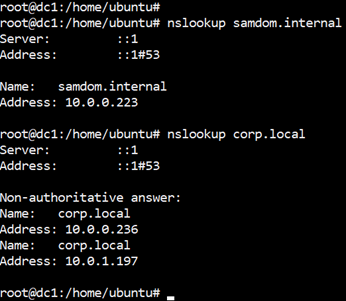 DNS resolution working for both domains, leveraging Route 53 Resolver outbound endpoint