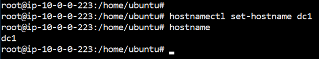 Setting Ubuntu server hostname