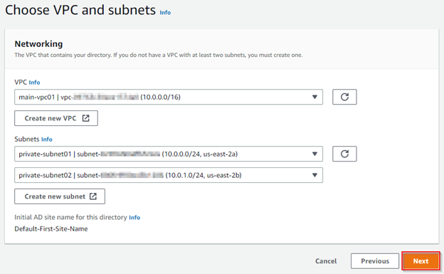 Set VPC configuration