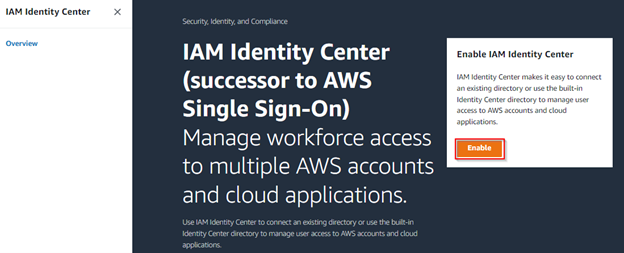 Enable AWS IAM Identity Center