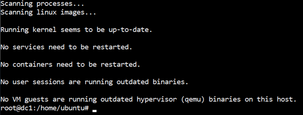 End of the output after running the package instalation