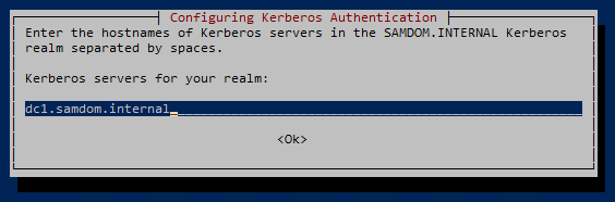 Kerberos servers for your realm