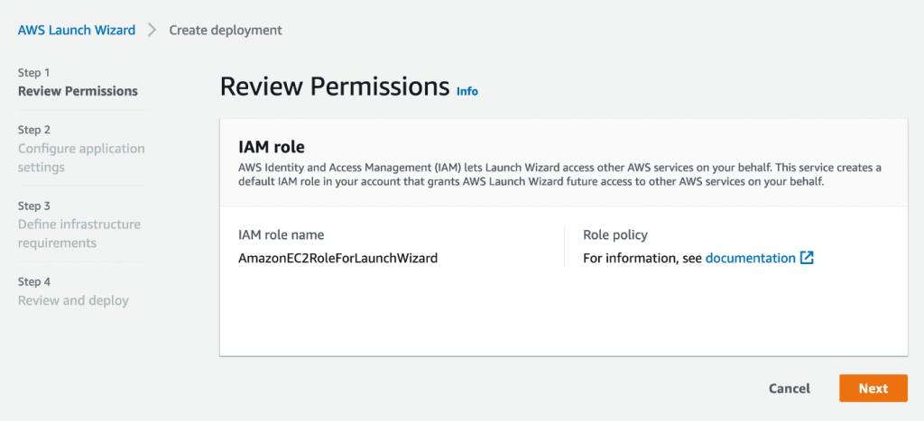 Figure 3 Review Permissions screen