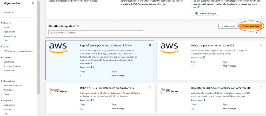 Replatform applications to Amazon ECS template