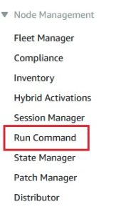 Figure 1 - AWS Systems Manager - Run Command