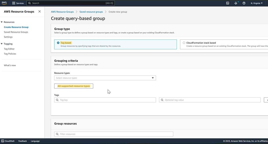 Figure 7: Query and resource type selection