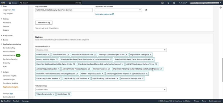 Figure 21: Monitored metrics