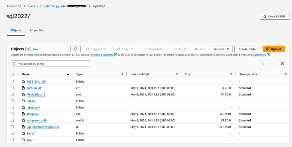 Figure 6. Binary files for SQL Server 2022