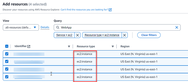 AWS Resource list to add to your myApplications