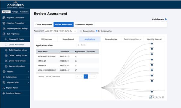 Detailed assessment view