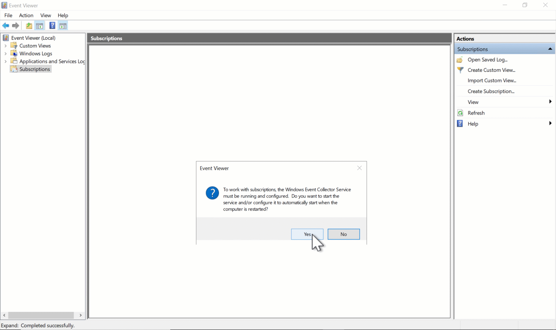Figure 2: Setting up the collector