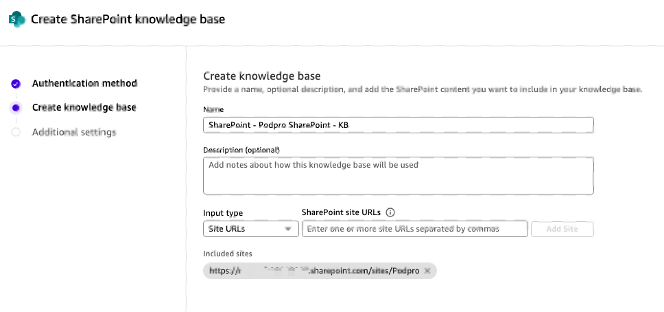 Figure 13. Create knowledge base