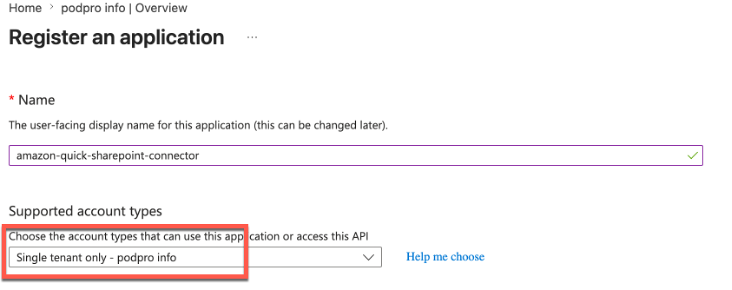 Figure 4. Register an application in Microsoft Entra ID