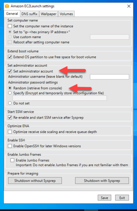Figure 22. Amazon EC2Launch Setting on Upgraded instance 