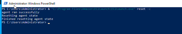 Figure 23. Reset EC2Launch settings to re-enable Key pair