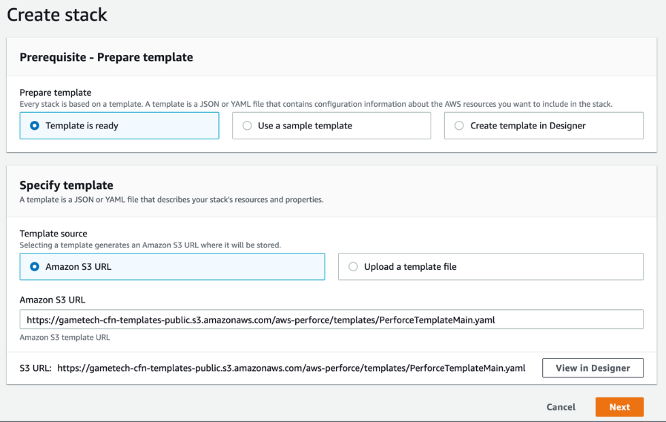 Screenshot of "Create Stack" tab