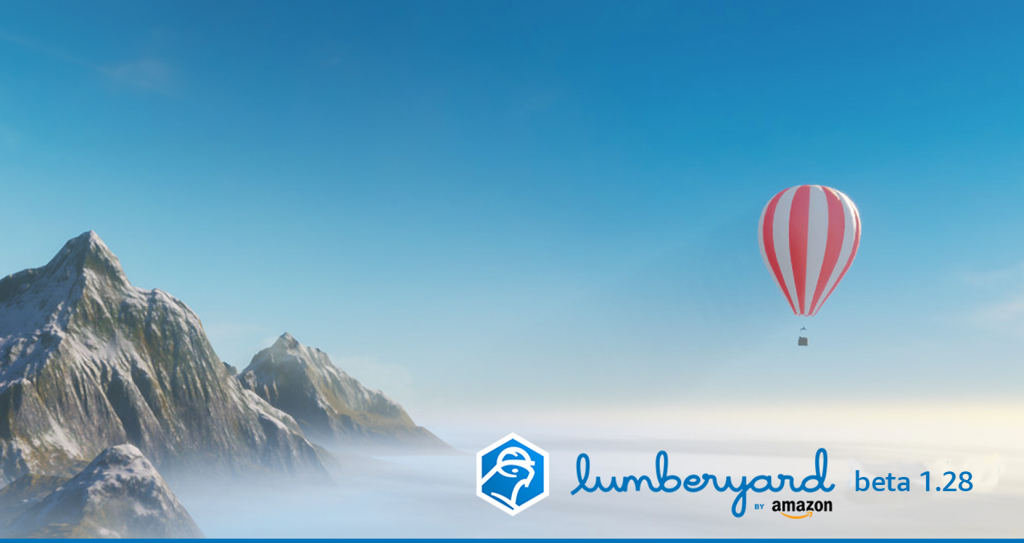 A balloon drifts across a serene mountain landscape. What new adventure awaits Lumberyard users?