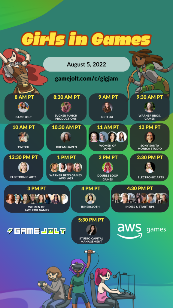 AWS for Games announces ‘Girls in Games’ Jam, in collaboration with Game Jolt speaker schedule