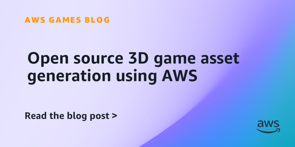 Open source 3D game asset generation using AWS