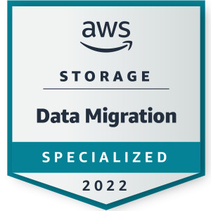 image of the digital badge for AWS Storage: Data Migration