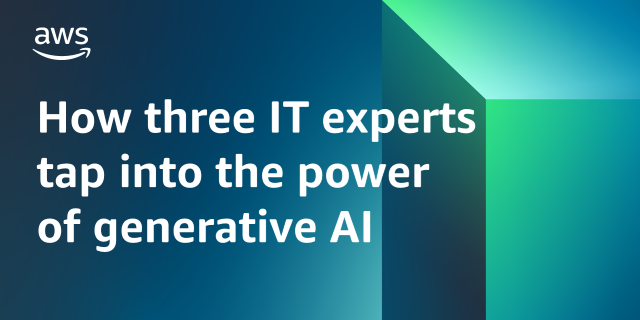 Featured image for the blog "How three IT experts leaned into their AWS skills to tap into the power of generative AI"