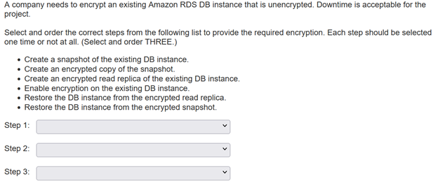 Screenshot showing an example of an ordering question. 