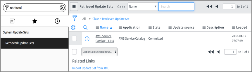 import update set from xml