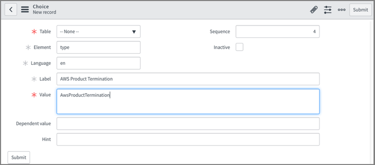 submit form